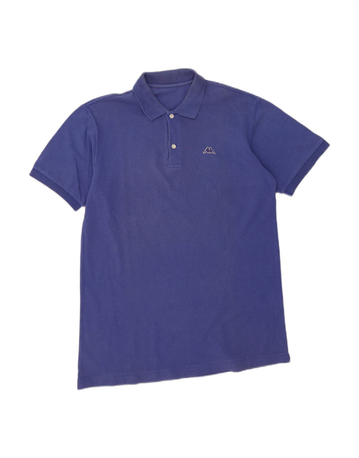 KAPPA Mens Polo Shirt Medium Blue Cotton