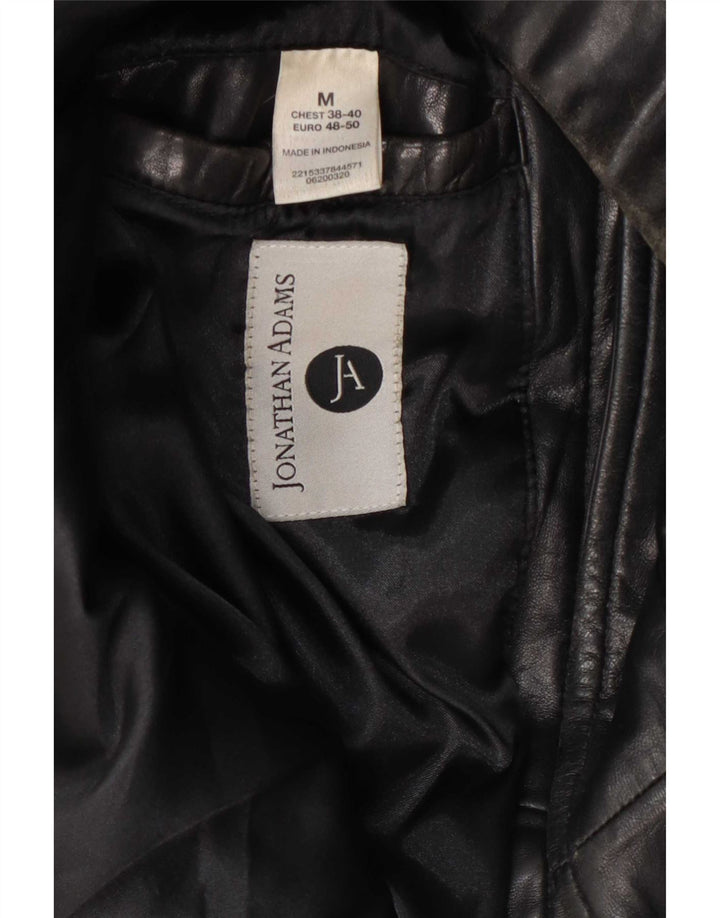 Jonathan Adams Ανδρικό Δερμάτινο Παλτό UK 38 Medium Black