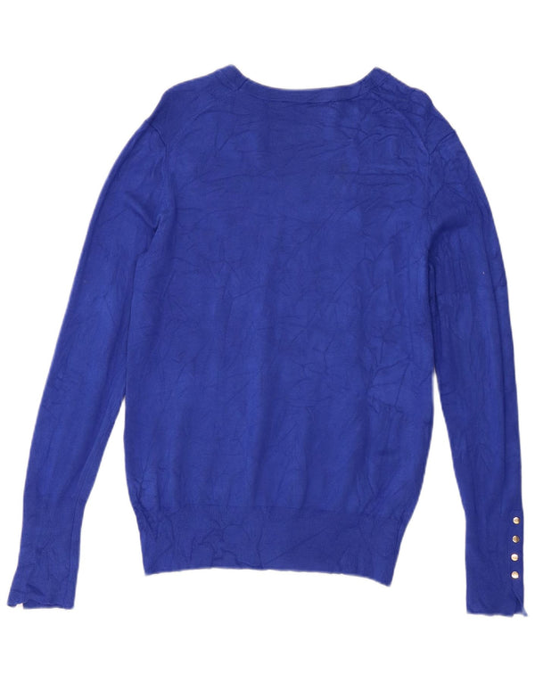 Zara Γυναικείο πουλόβερ με λαιμόκοψη UK 18 XL Μπλε
