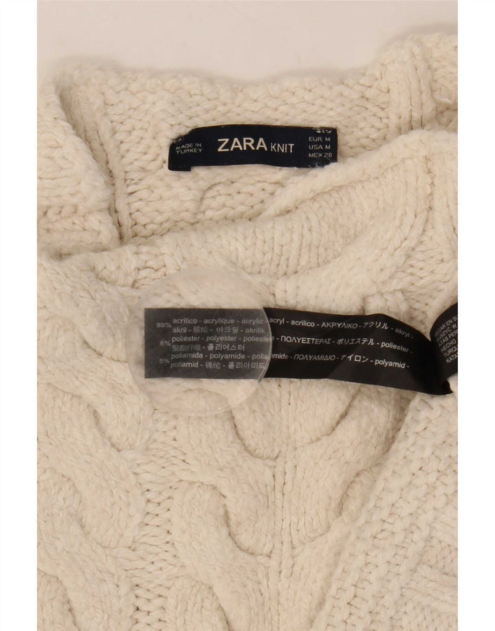 Zara γυναικείο πουλόβερ με λαιμό χελώνα UK 14 μεσαίο ακρυλικό