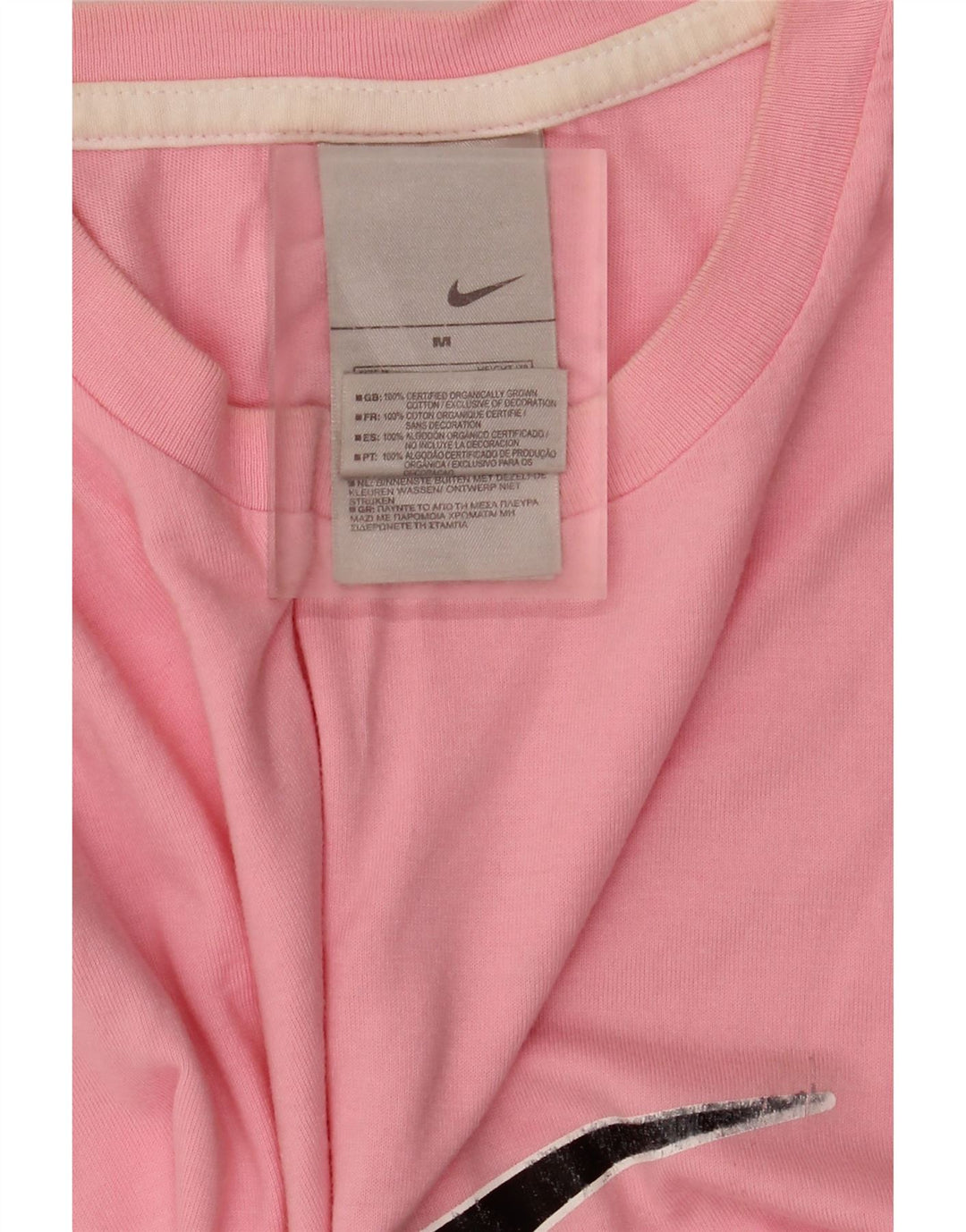 Ανδρικό γραφικό μπλουζάκι Nike, μεσαίο ροζ βαμβακερό