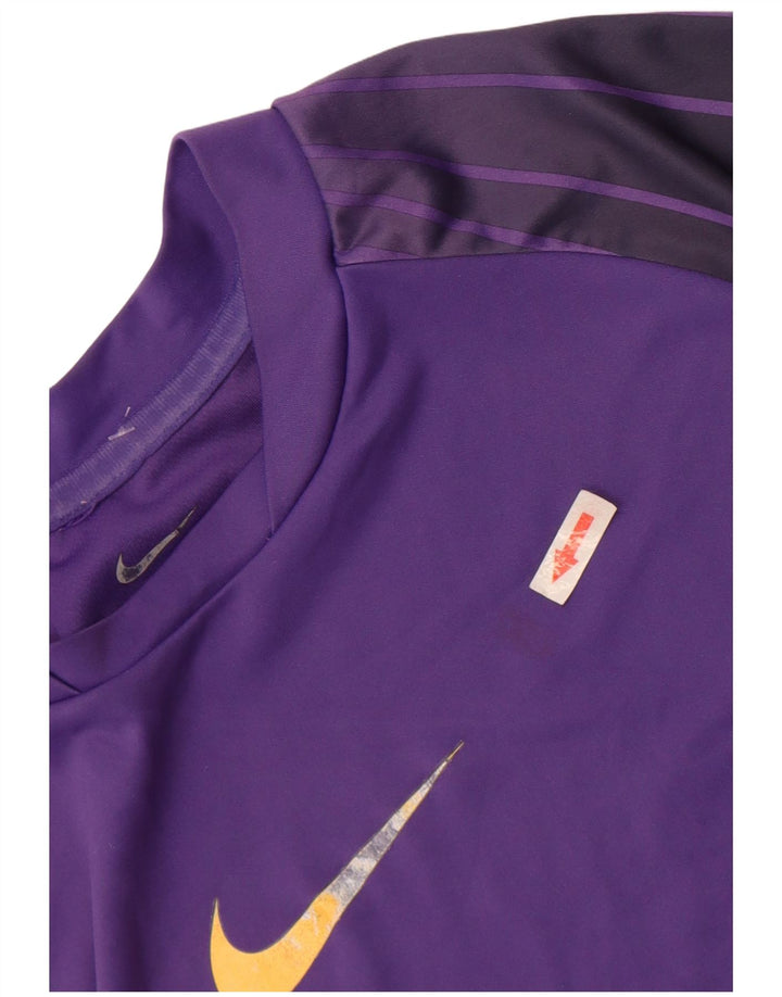 Ανδρικό T-Shirt Nike Dri Fit Top Medium Purple Colourblock Πολυεστέρας