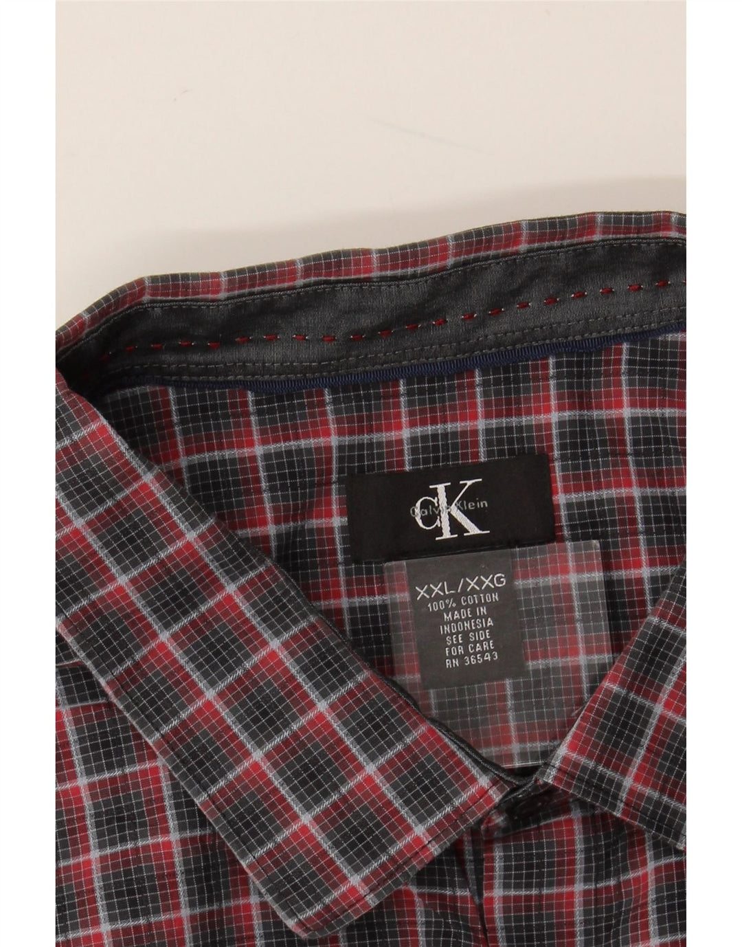 Ανδρικό πουκάμισο CALVIN KLEIN 2XL Πολύχρωμο βαμβακερό καρό
