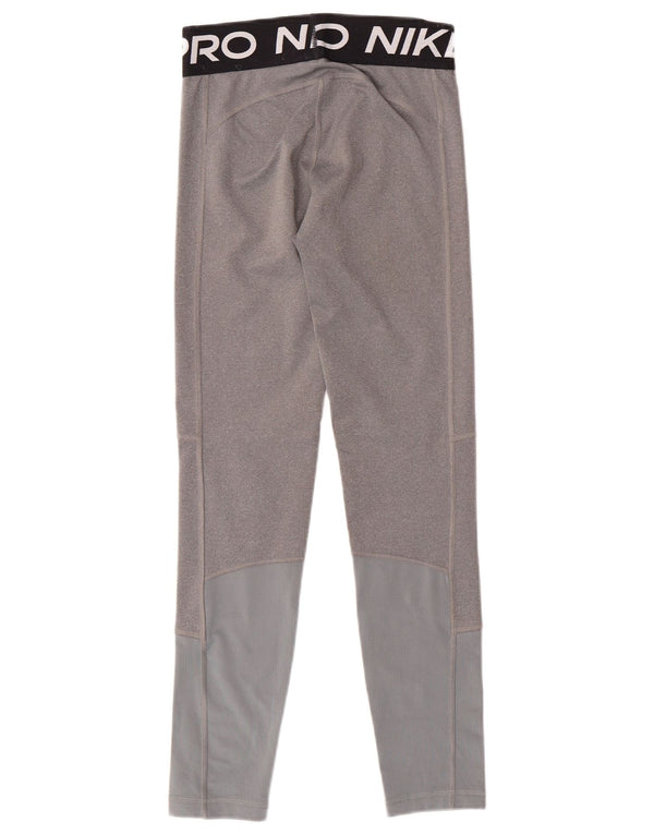 Γραφικά κολάν NIKE Girls Dri Fit 12-13 ετών Μεγάλο γκρι χρώμα