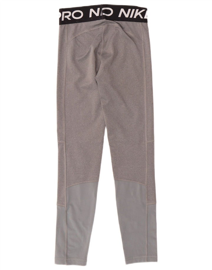 Γραφικά κολάν NIKE Girls Dri Fit 12-13 ετών Μεγάλο γκρι χρώμα