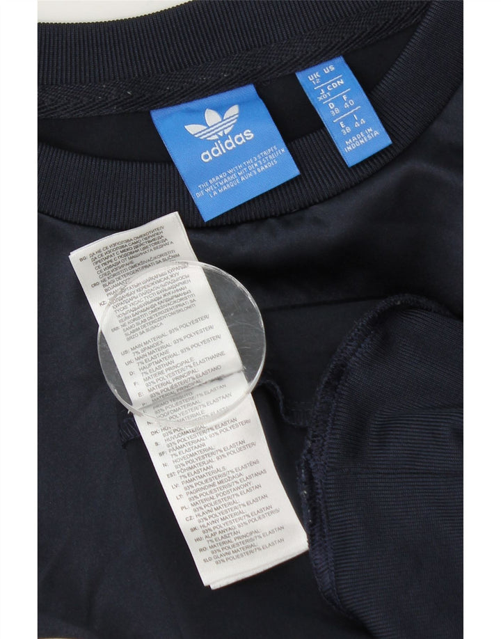 Γυναικεία φούτερ Adidas Graphic Jumper UK 12 Medium Navy Blue Polyester