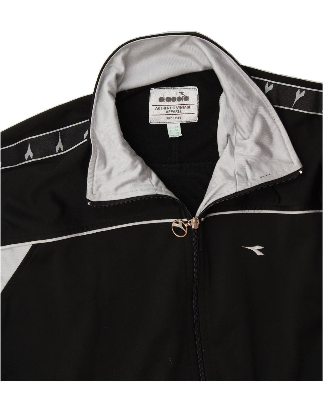 DIADORA Ανδρική φόρμα φόρμας γραφικών Top Jacket UK 40 Medium Black Colourblock