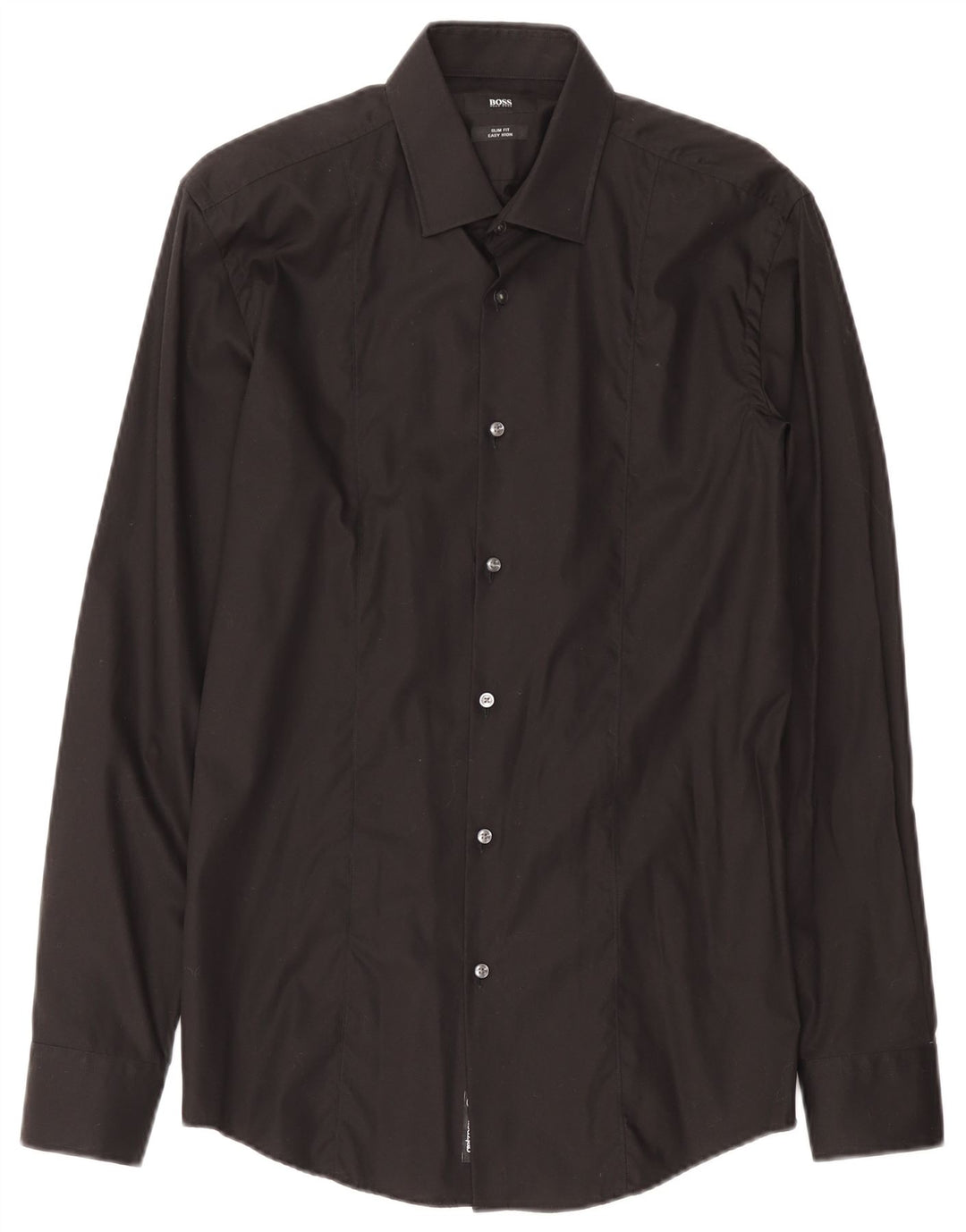 Ανδρικό πουκάμισο Hugo Boss Slim Fit Μέγεθος 39 Μεσαίο μαύρο βαμβακερό