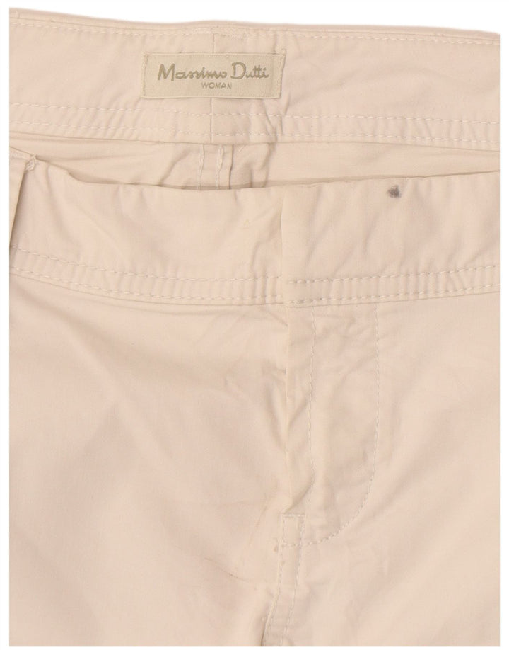 Massimo Dutti Γυναικείο Slim παντελόνι Chino W32 L29 Λευκό