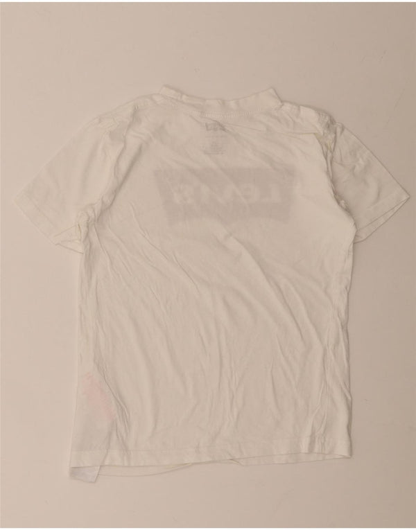 Γραφικό T-Shirt Levi's Boys Top 11-12 ετών Λευκό βαμβακερό