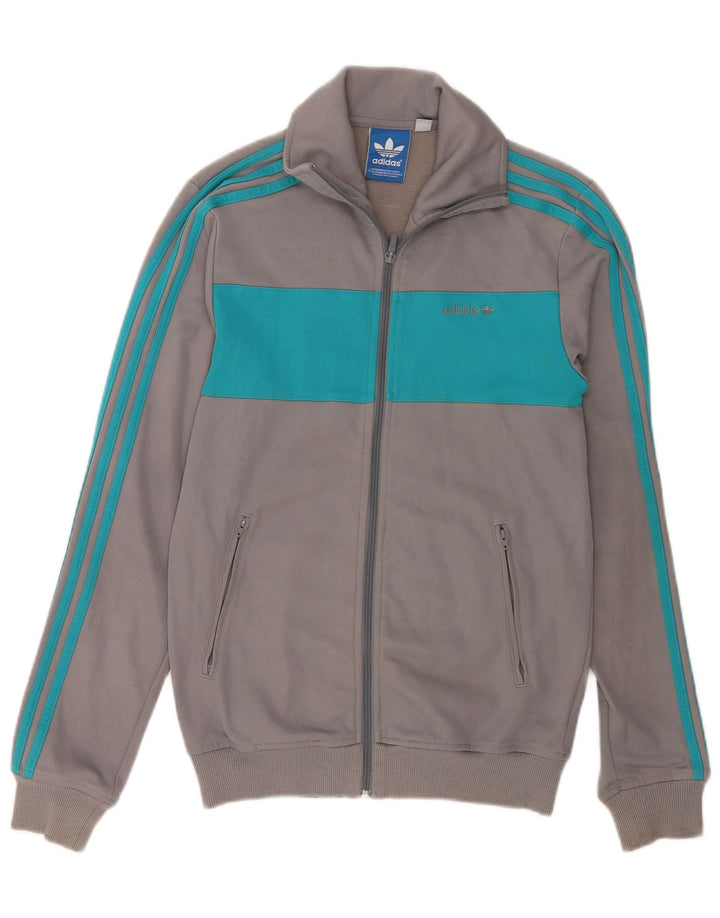 Ανδρική φόρμα Adidas Top Jacket Small Grey Colourblock Cotton