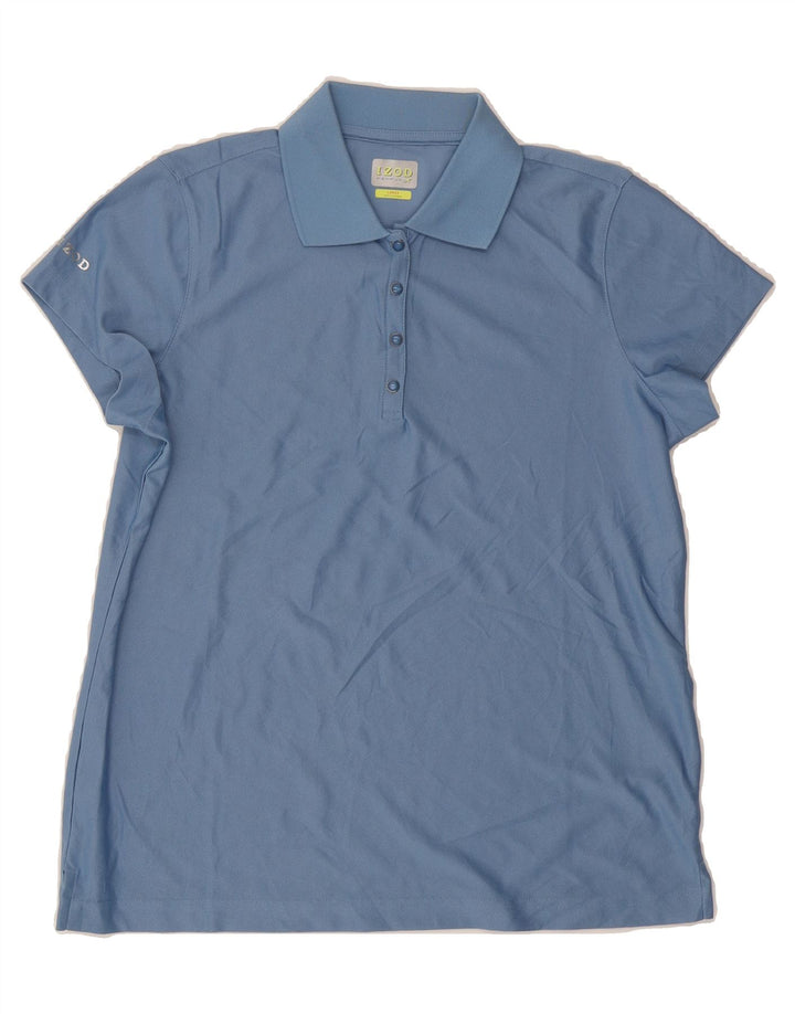 IZOD Womens Polo Shirt UK 16 Large Blue Polyester Vintage Izod and Second-Hand Izod from Messina Hembry 