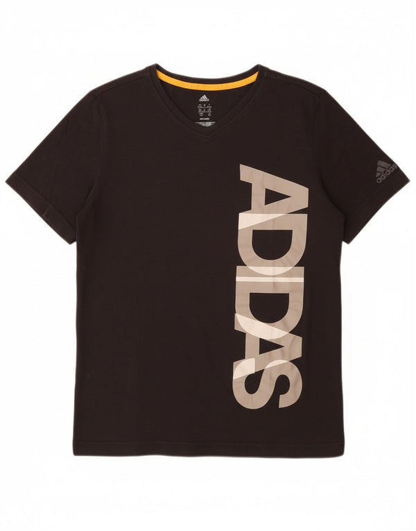 Μπλουζάκι ADIDAS Boys Climalite Graphic T-shirt 13-14 ετών γκρι βαμβακερό