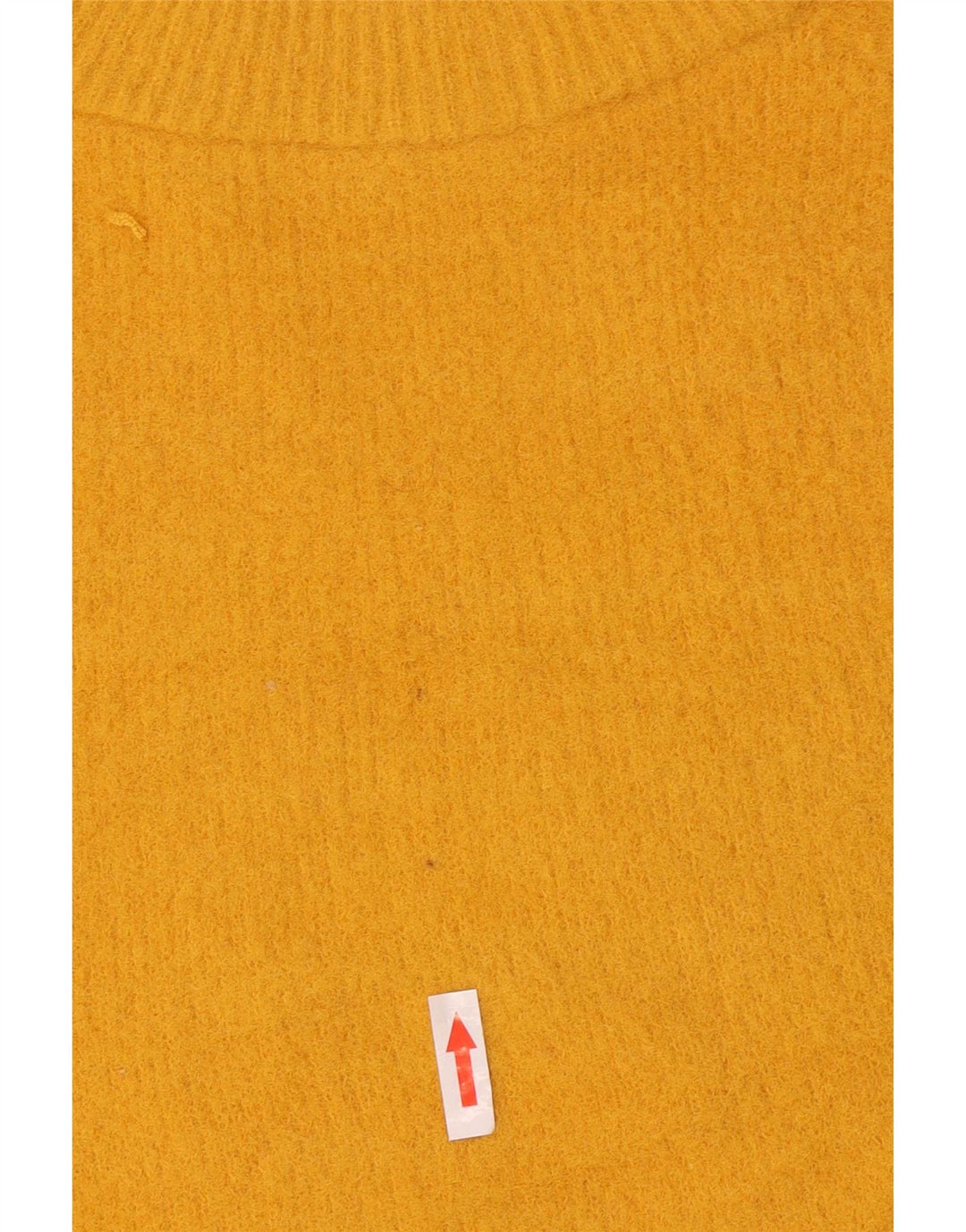 Zara Γυναικείο πουλόβερ με λαιμόκοψη UK 14 Medium Yellow Nylon