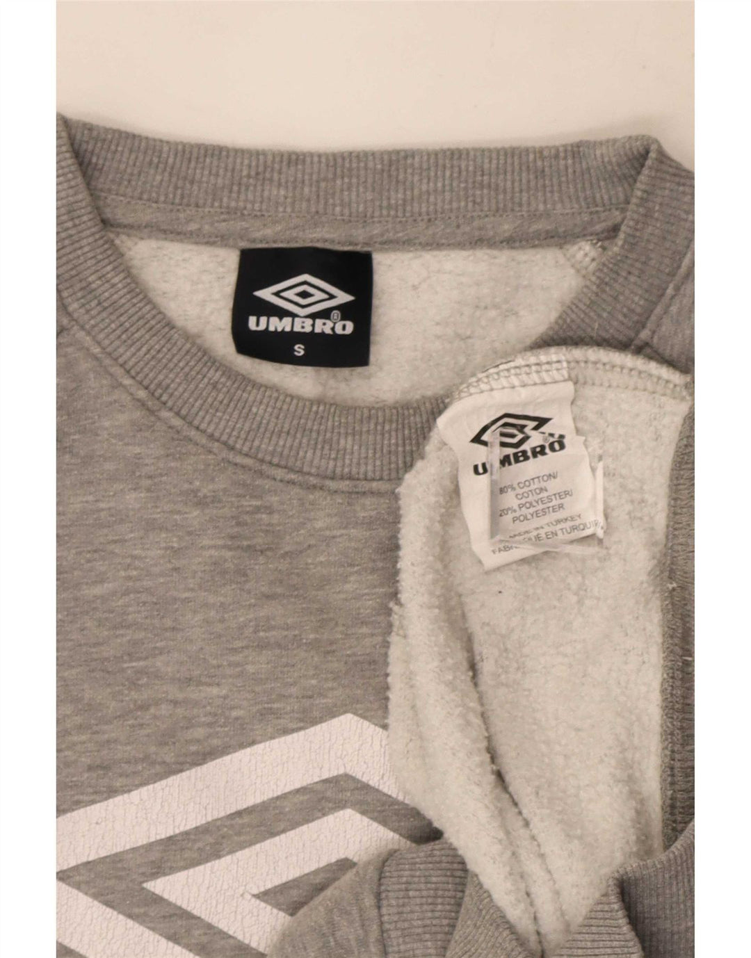 Ανδρικό γραφικό φούτερ Umbro Jumper Μικρό βαμβακερό γκρι φλιτζάνι