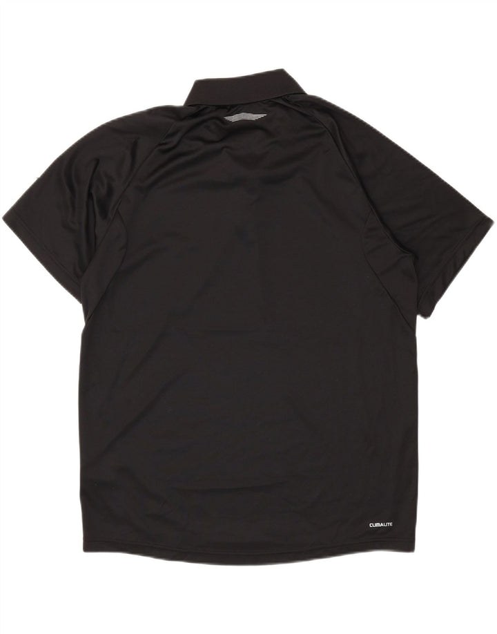 ADIDAS Mens Climalite Polo Shirt Large Black Polyester