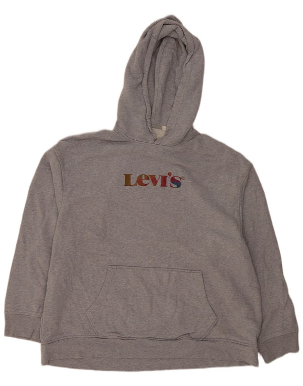 Levi's Mens Relaxed Graphic Hoodie Jumper XL Γκρι βαμβακερό