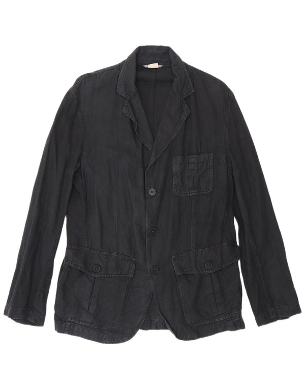 Zara Ανδρικό σακάκι με 3 κουμπιά σακάκι UK 40 Large Navy Blue Lenn