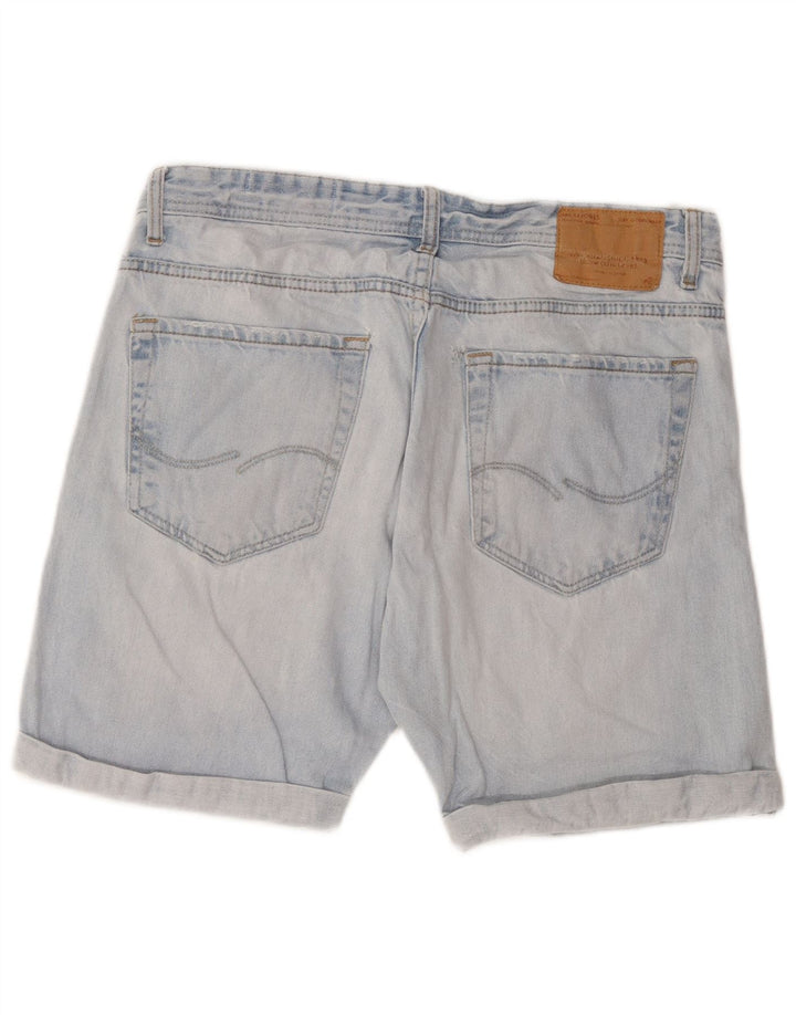 Jack & Jones Ανδρικό τζιν σορτς μεγάλο W34 μπλε βαμβακερό