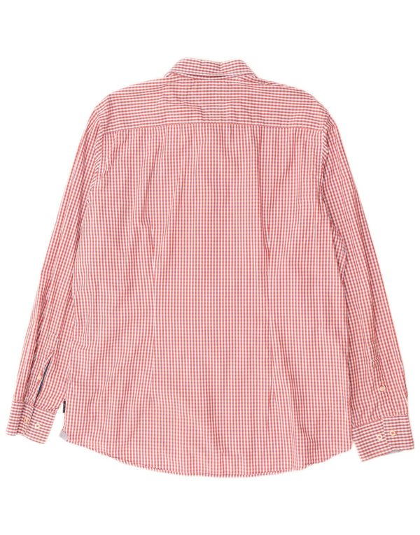 TOMMY HILFIGER Ανδρικό πουκάμισο Slim Fit 2XL Red Gingham Cotton