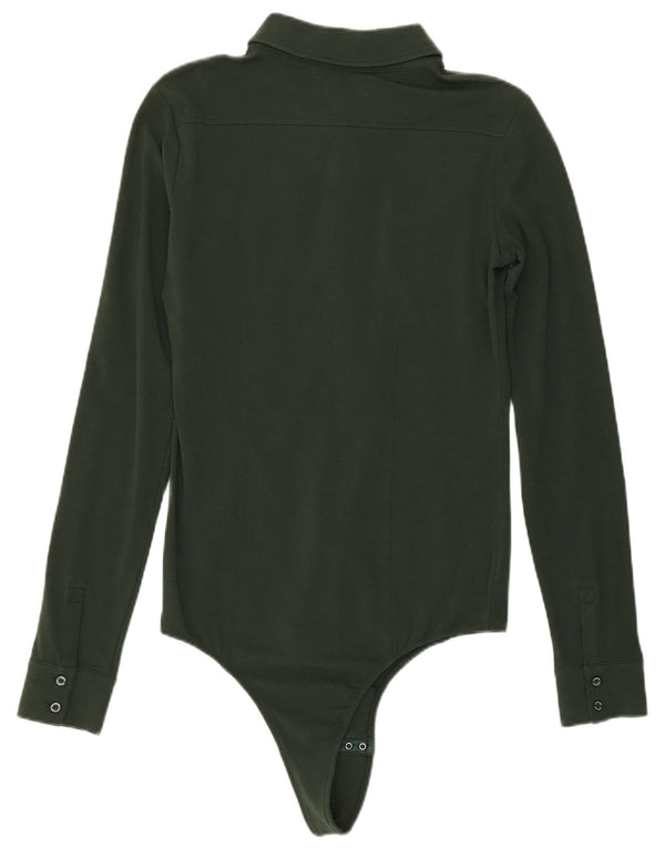 Liu Jo Γυναικείο πουκάμισο Bodysuit UK 10 Μικρό πράσινο βαμβακερό