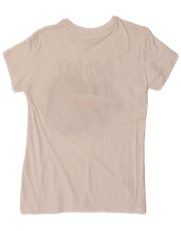 Hard Rock Cafe Γυναικείο T-Shirt γραφικών Αγίας Νάπας Top UK 12 Medium White