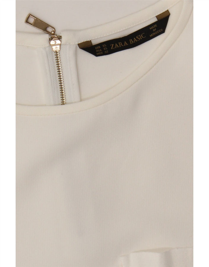 Zara Γυναικεία Μπλούζα Μπλούζα UK 18 XL Λευκή