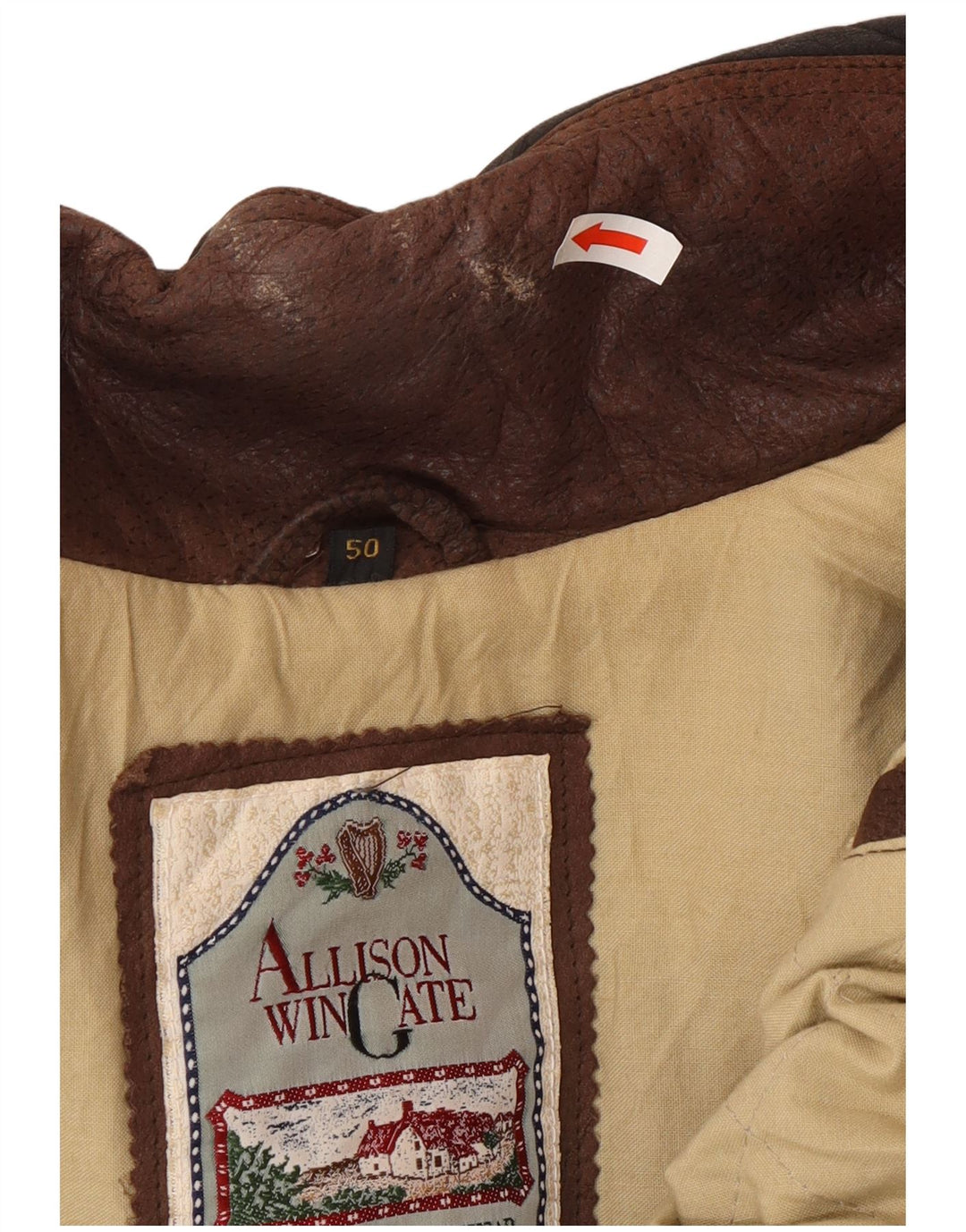 Allison Wingate Ανδρικό Δερμάτινο Gilet EU 50 Large Brown Classic