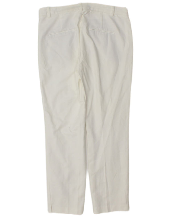 Zara Womens Slim Chino Trousers EU 38 Small W28 L28 White Cotton