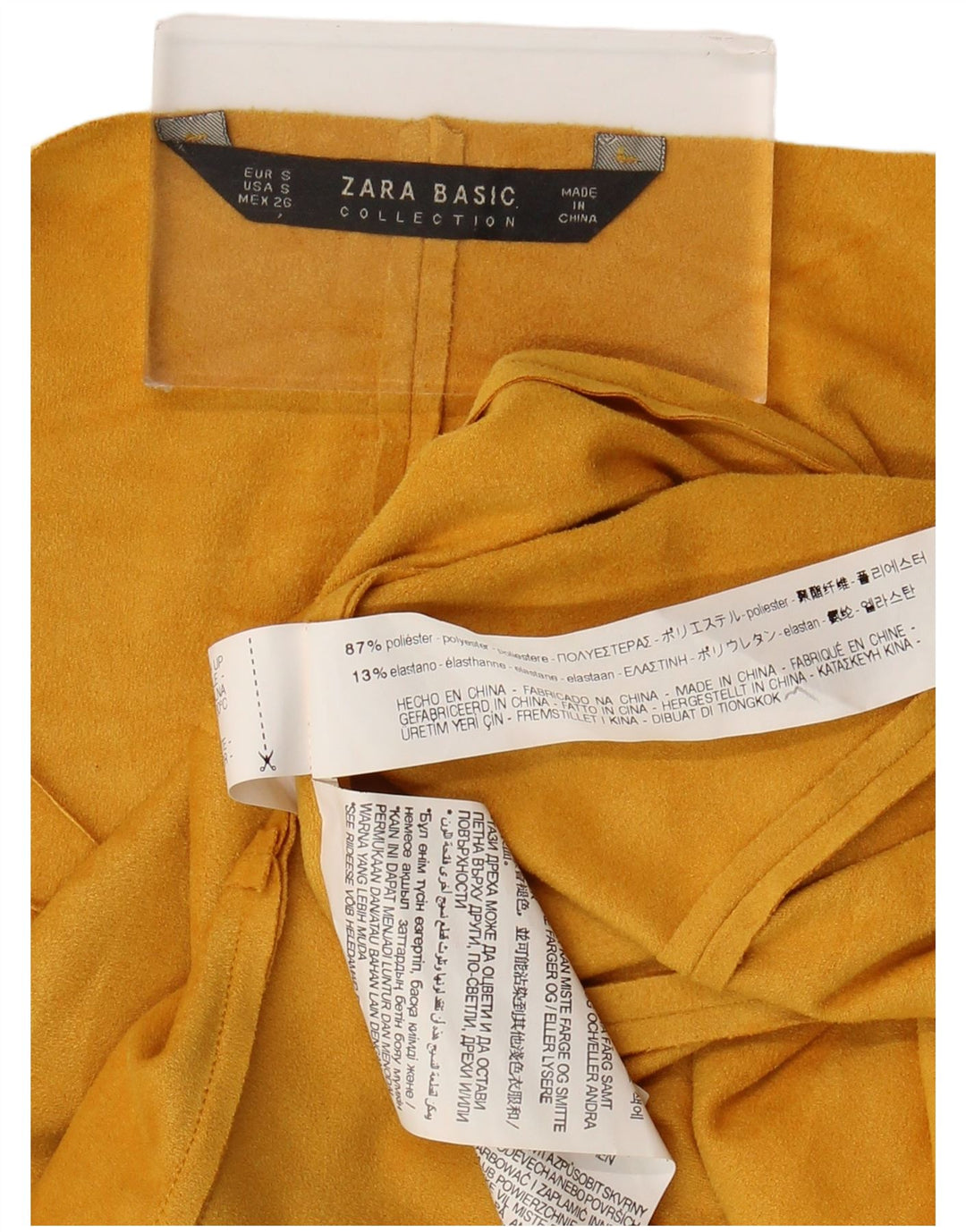 Zara Γυναικεία Ζακέτα Τοπ UK 10 Small Yellow Polyester