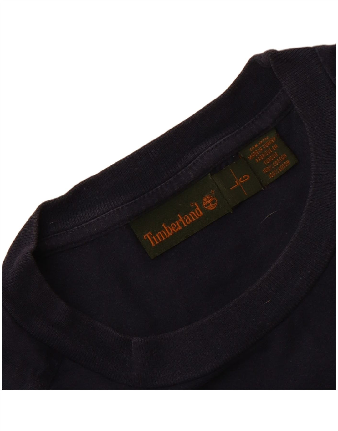 TIMBERLAND Ανδρικό γραφικό T-Shirt Top Large Navy Blue από βαμβάκι