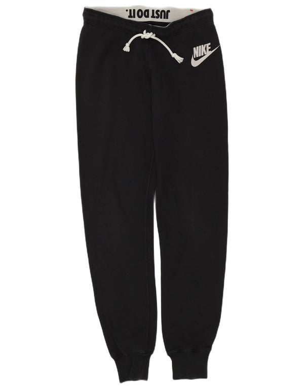 Γυναικεία αθλητική φόρμα NIKE Παντελόνι Joggers UK 10 Small Black Cotton