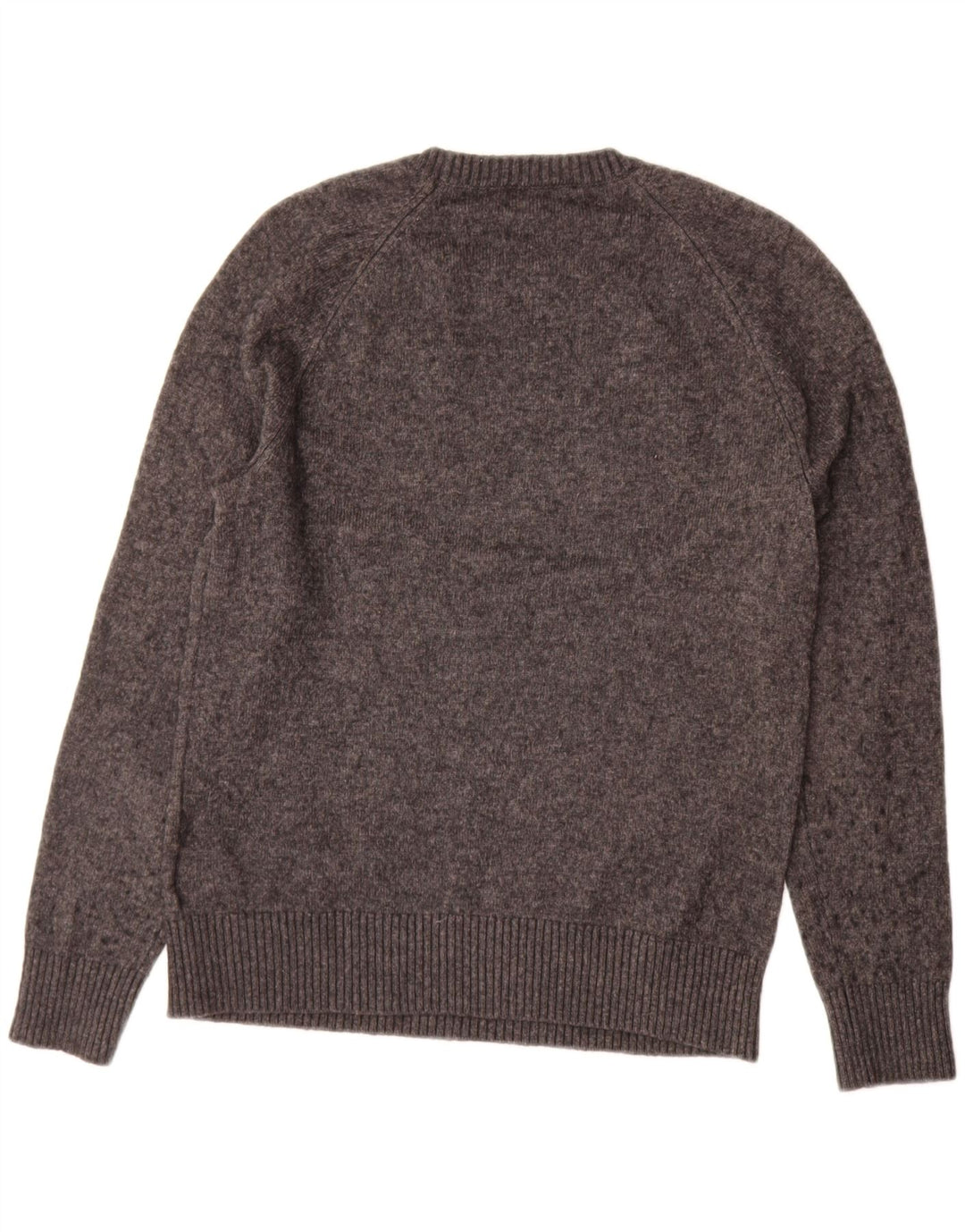 J. CREW Ανδρικό πουλόβερ με λαιμόκοψη με μεσαίο γκρι πολυαμίδιο