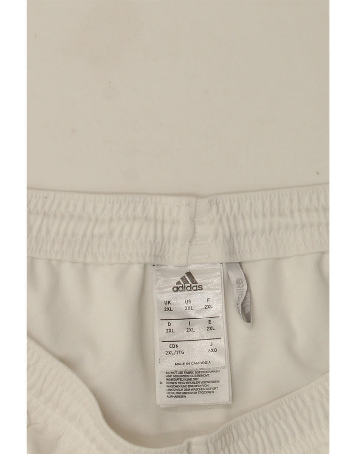 Ανδρικό αθλητικό σορτς Adidas Climalite 2XL Λευκό Πολυεστέρα