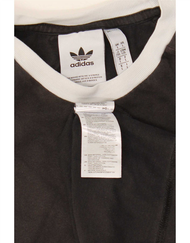 Ανδρικό T-Shirt Adidas Top μεγάλο μαύρο βαμβακερό