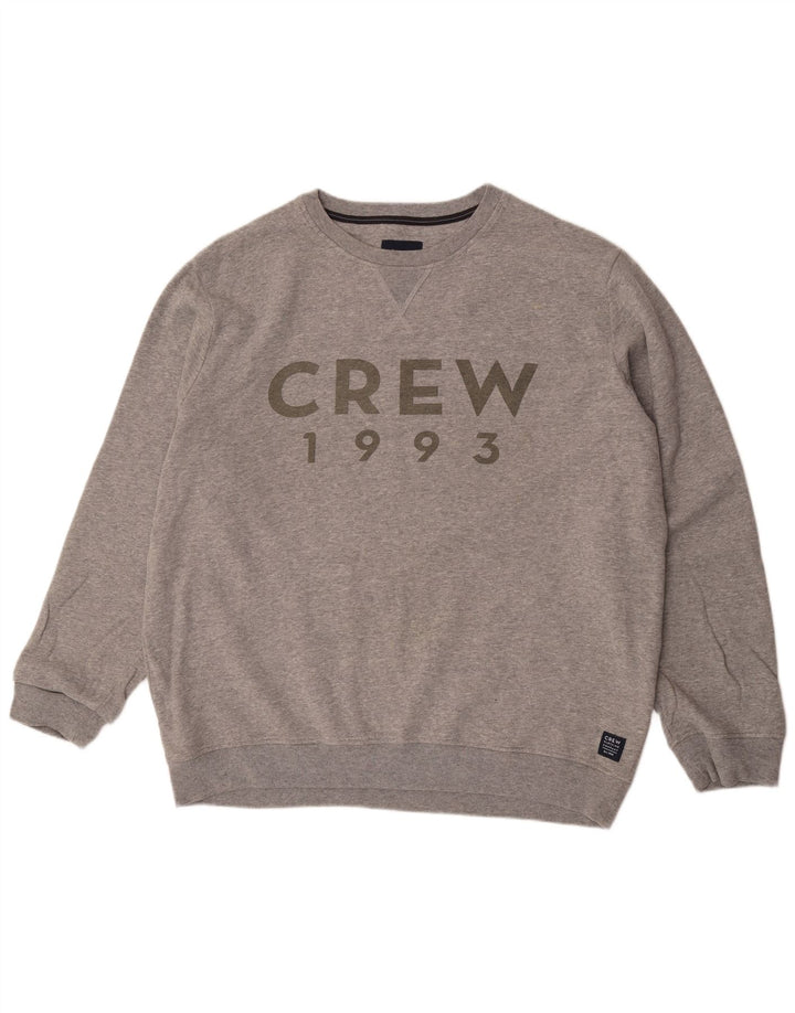 Crew Clothing Ανδρικό γραφικό φούτερ Jumper 2XL Γκρι βαμβακερό