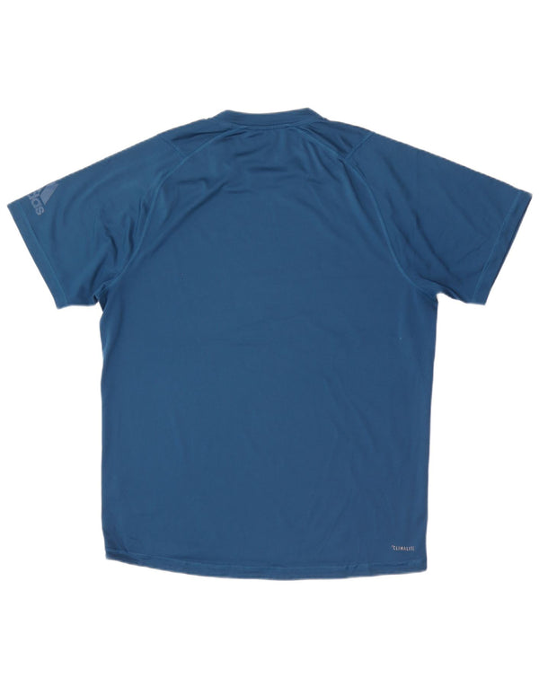 Ανδρικό γραφικό T-Shirt Adidas Climalite Top Large Blue