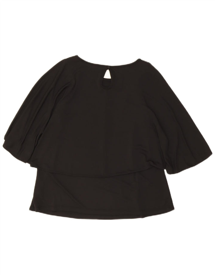 Topshop Γυναικεία μπλούζα με ρόπαλο Top UK 10 Small Black Polyester