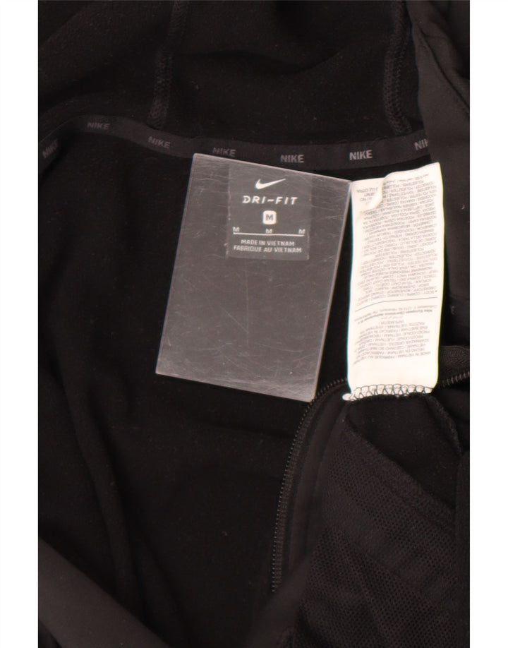 Ανδρικό πουλόβερ Nike με φερμουάρ Dri Fit, μεσαίο μαύρο πολυεστέρα