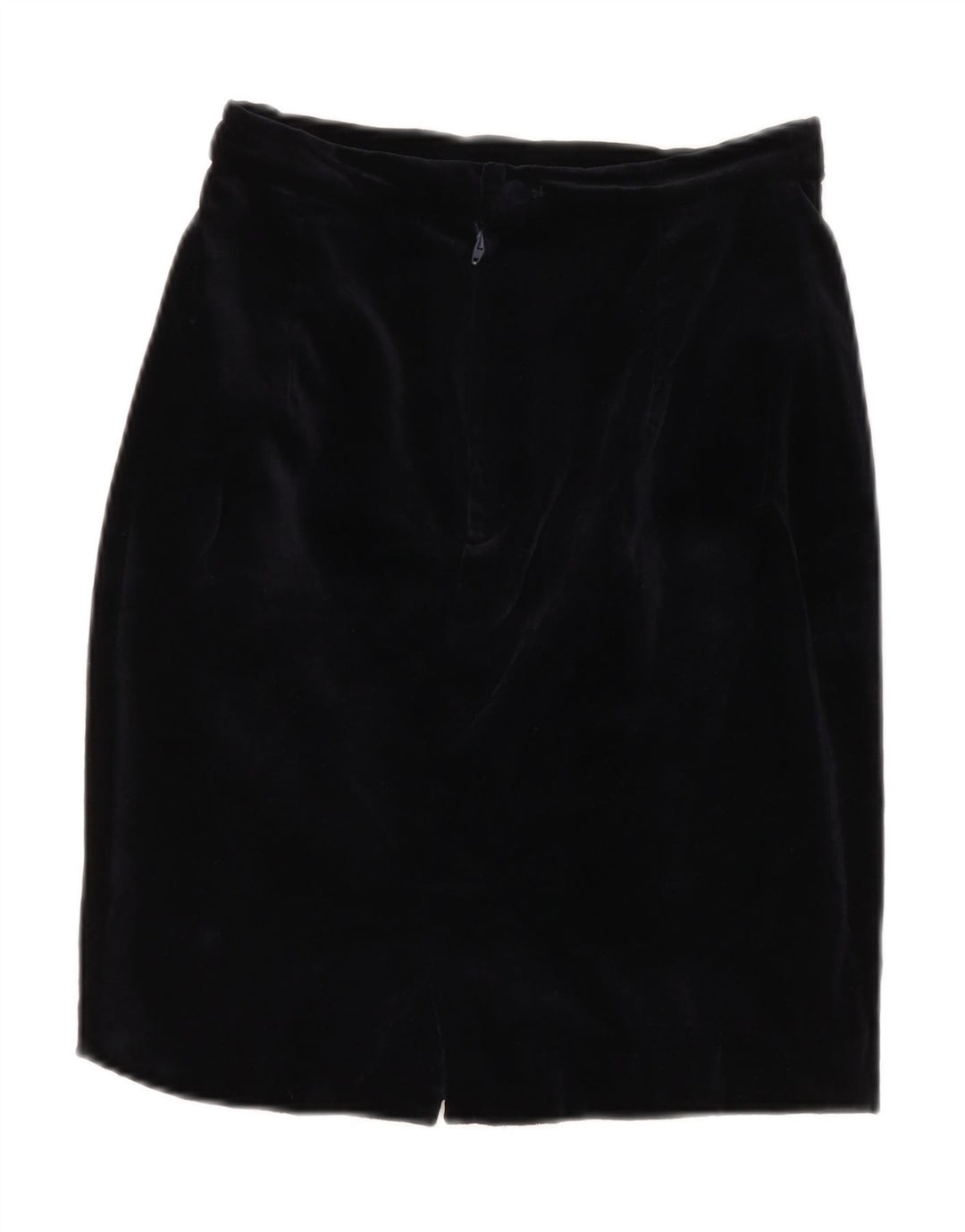 Γυναικεία βελούδινη ψηλόμεση pencil φούστα VINTAGE IT 42 Medium W26 Navy Blue