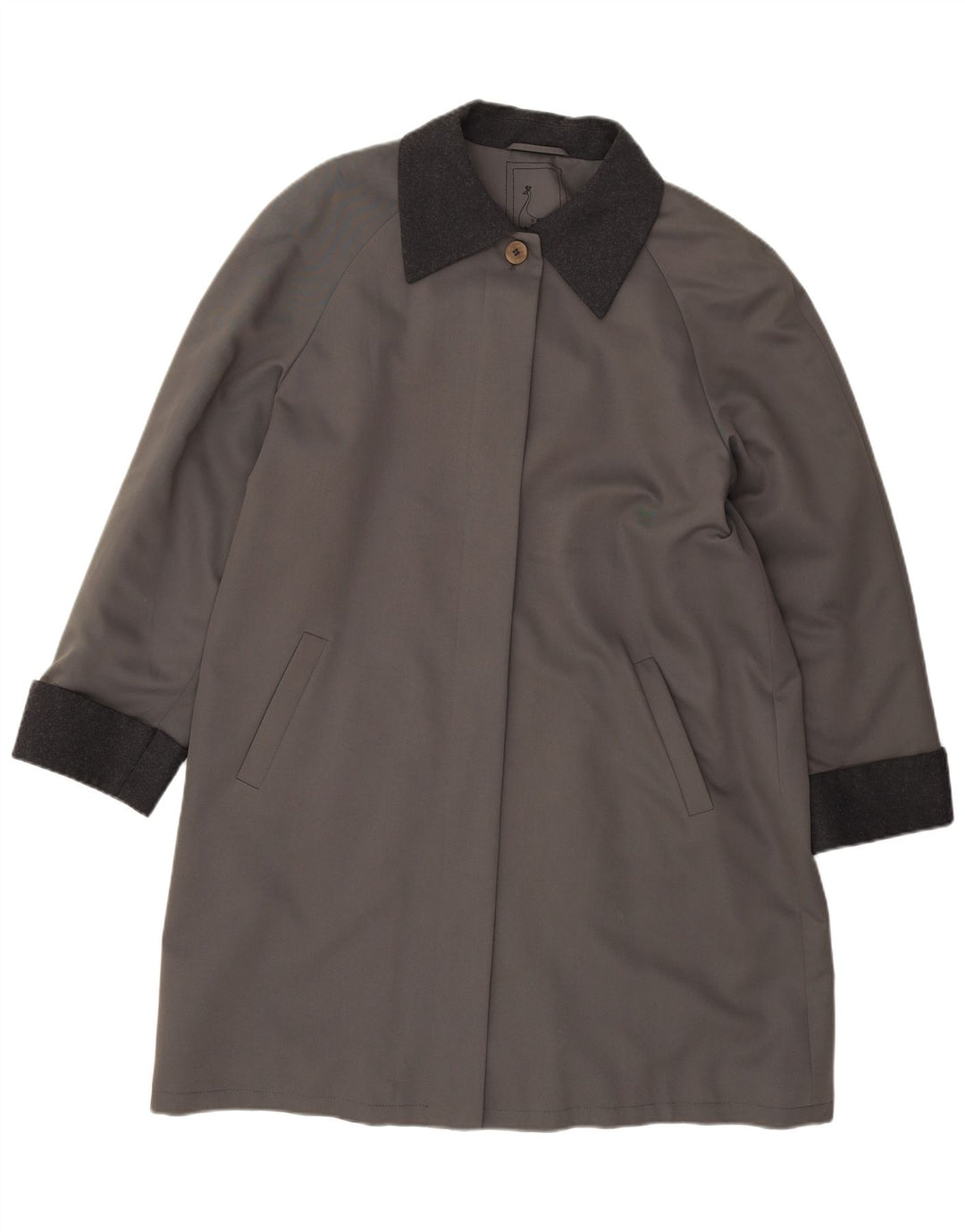 VINTAGE Γυναικείο Oversized Πανωφόρι EU 40 Μαλλί μεσαίου γκρι