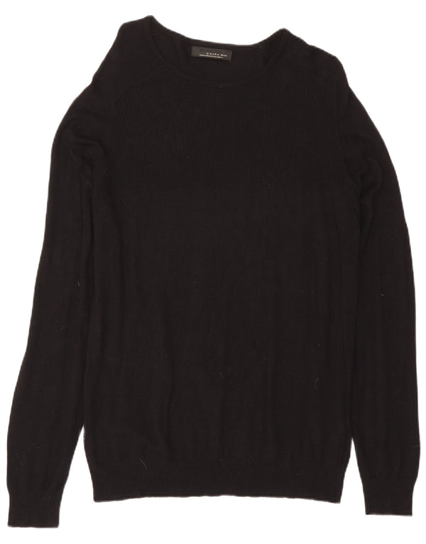 Ανδρικό πουλόβερ Zara Boat Neck Jumper Μεγάλο Μαύρο