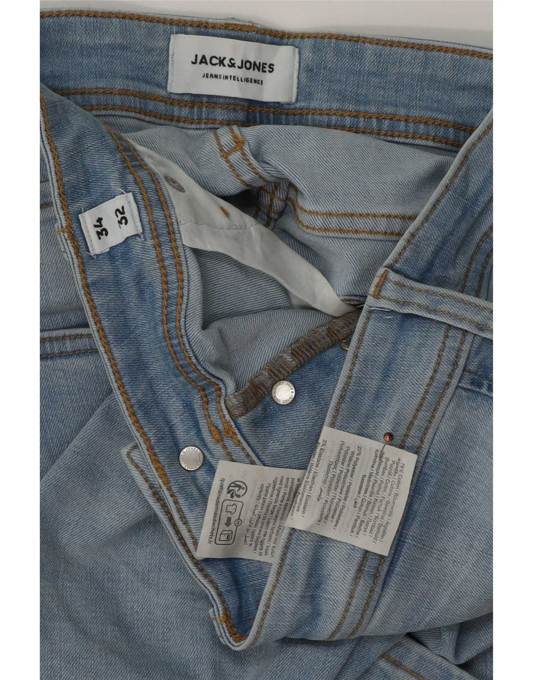 Jack & Jones Ανδρικό Slim Jeans W34 L32 Μπλε βαμβακερό