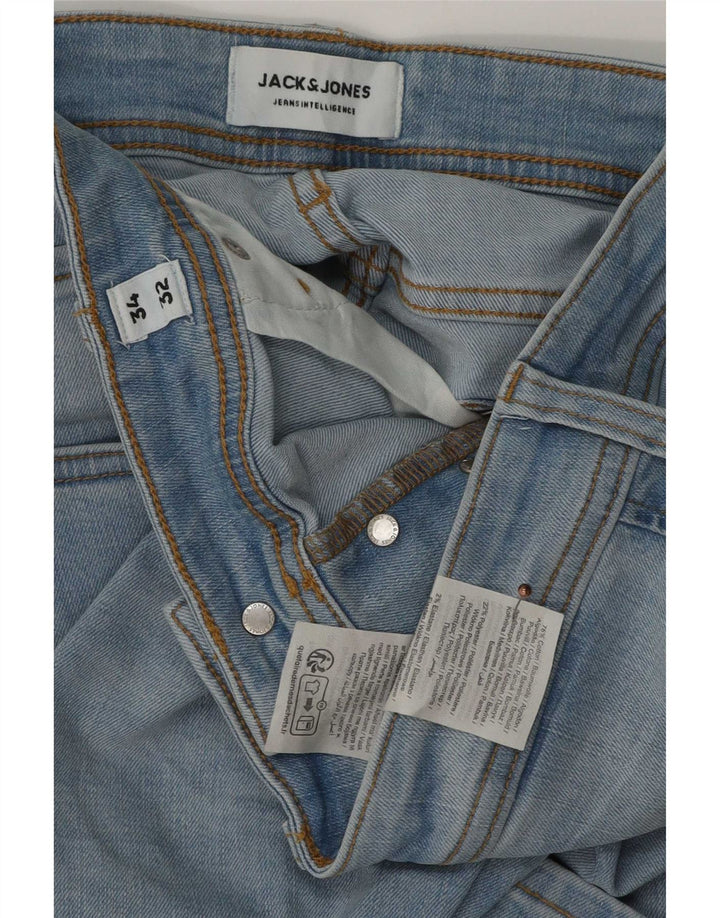 Jack & Jones Ανδρικό Slim Jeans W34 L32 Μπλε βαμβακερό