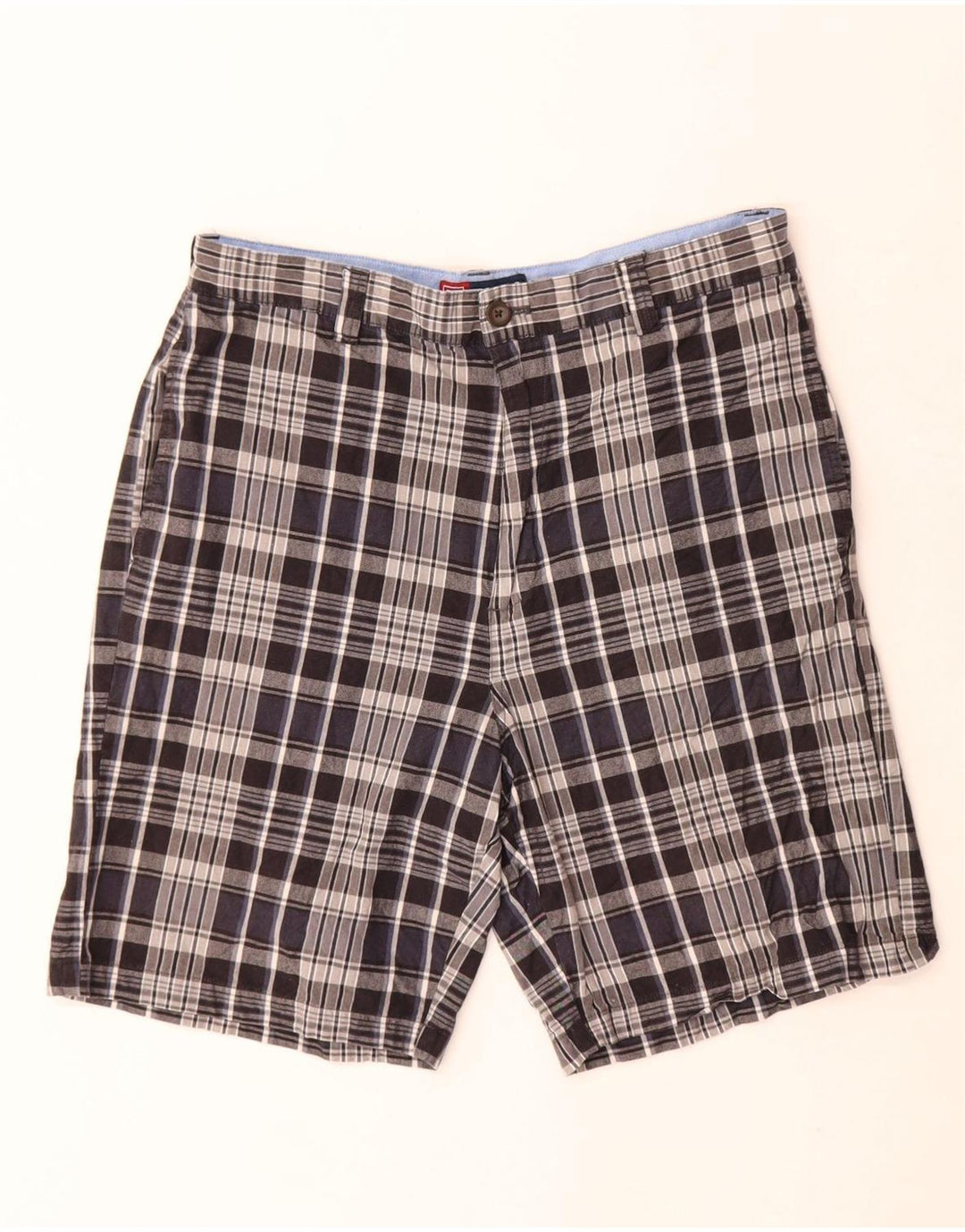 Chaps Ανδρικό σορτς Chino W30 Μεσαίο μπλε ναυτικό Check