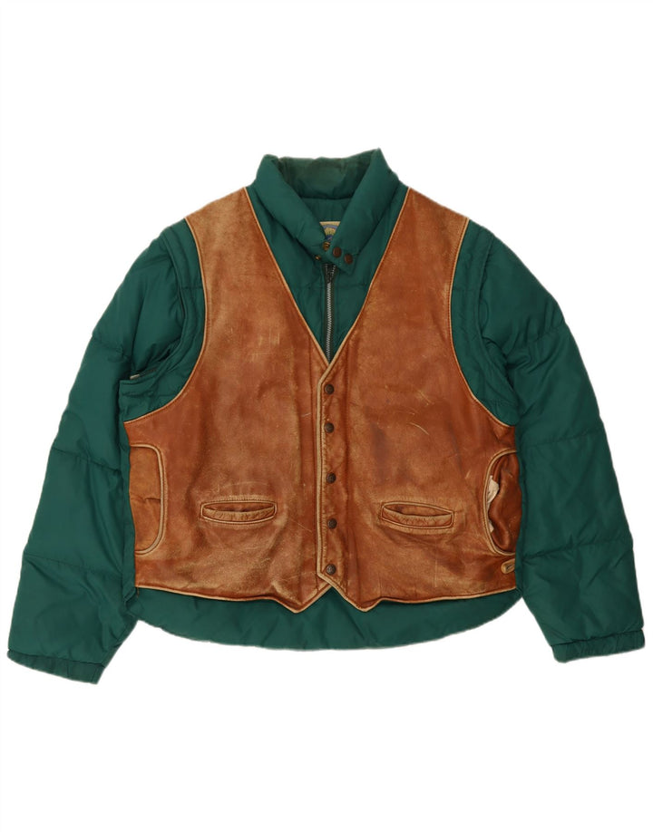 Charro Ανδρικό μπουφάν με επένδυση IT 48 Medium Green Colourblock