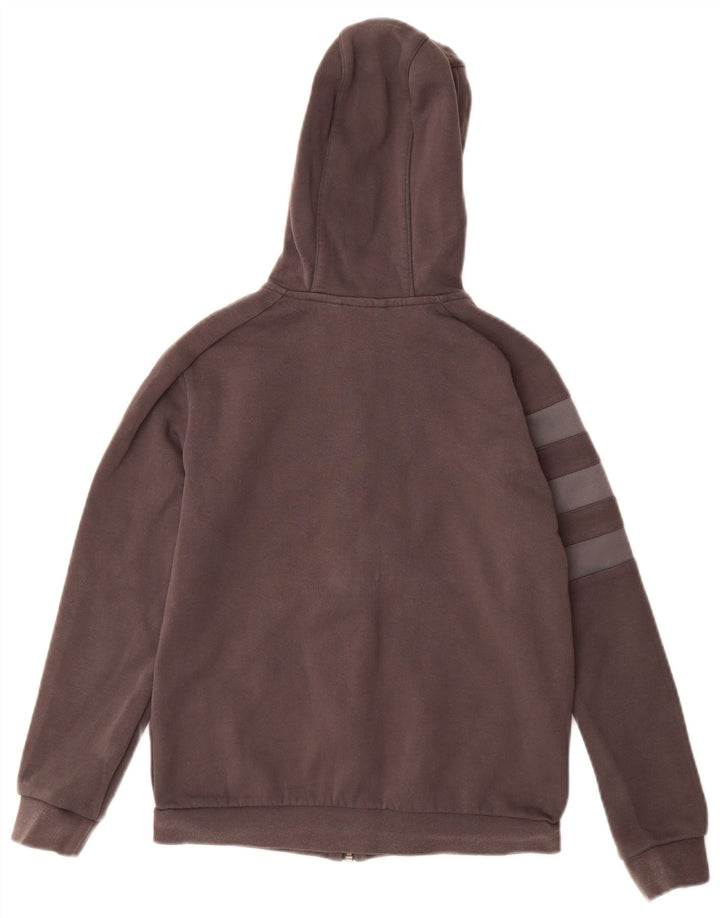 ADIDAS Girls Munster Rugby Zip Hoodie πουλόβερ 11-12 ετών γκρι βαμβακερό