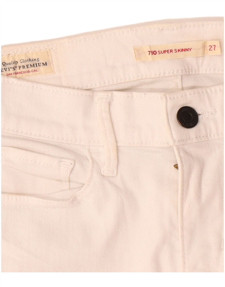 Levi's Womens 710 Super Skinny Jeans W27 L29 Λευκό