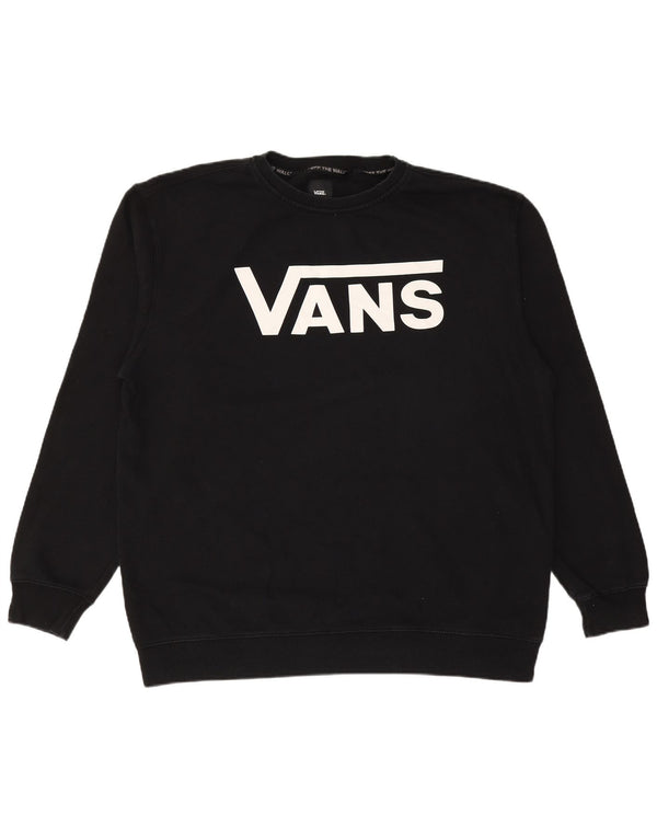 VANS Ανδρικό γραφικό φούτερ Jumper 2XL Μαύρο βαμβακερό