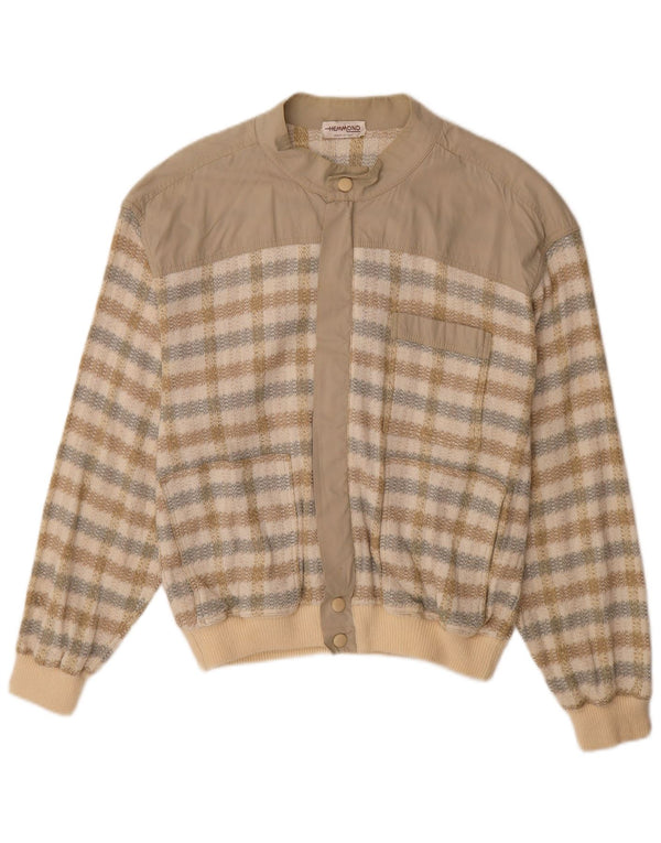 HEMMOND Ανδρικό Bomber Jacket UK 38 Medium Beige Check Cotton